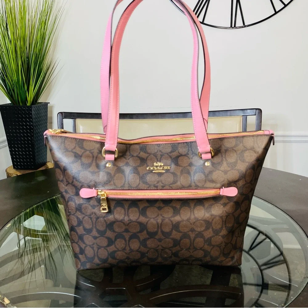 Coach Gallery Tote in Signature Canvas Large Size Brown Bag Women 79609 - Picture 3 of 16